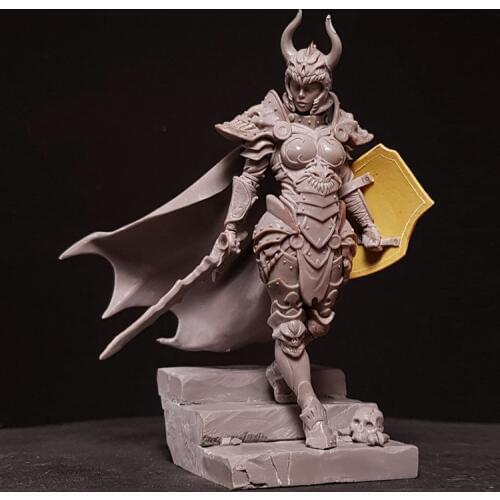 1:24 Resin Figure Model Science Fiction Death Knight Avenger with 2-heads R117