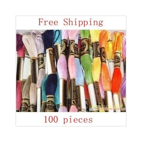 1 Lot=100 Colour Similar DMC Thread Cross Stitch Embroidery Yarn Floss Thread