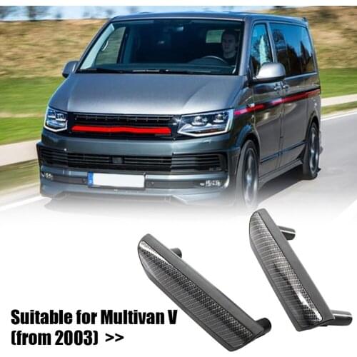 1 Pair Carbon Fiber Car Interior Door Pull Inner Door Panel Handle Auto Accessories For Volkswagen Transporter T5 Multivan V