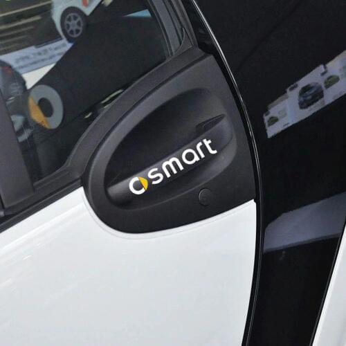 Aliauto 2 X Car-styling Reflective Car Door Handle Sticker and Decal Accessories for Smart Fortwo Forfour