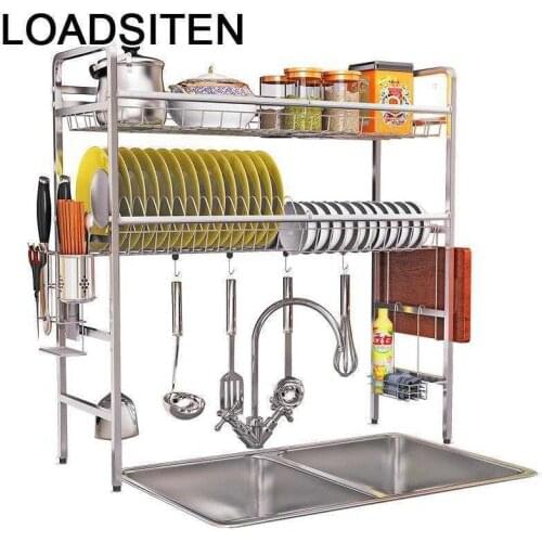 Almacenamiento Organizadores De Scolapiatti Stainless Steel Rack Cuisine Mutfak Cozinha Cocina Organizador Kitchen Organizer