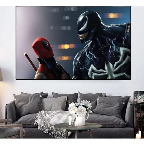 Diamond Painting Full Drill Superhero Venom and Spider Man Battle 5D DIY Diamond Embroidery Cross Stitch Kits Home Decor Gift