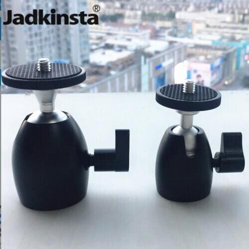 Tripod Heads Aluminum Mini Ball Head 360 Degree Rotating 1/4" 3/8" Tripod Screw Adapter for Monopod Tripod Light Stand