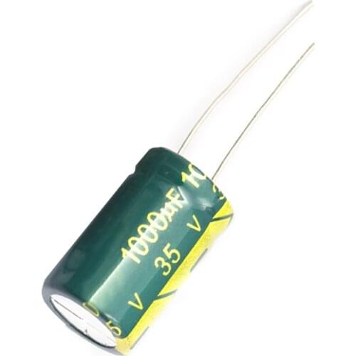 35V1000UF volume 10x20 mm high frequency low impedance 35V1000UF volume 13x20mm aluminum electrolytic capacitor