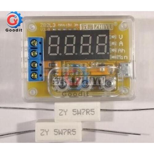 V3 1.2 - 12V ZB2L3 18650 Li-ion Lithium Battery Capacity Meter Discharge Tester Analyzer with Shell Gaqqee Electrical