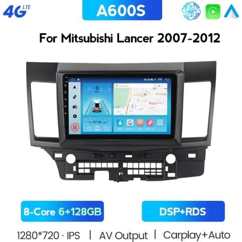NAVITREE CARPLAY 6G+128G Android 10 For Mitsubishi Lancer 2007 - 2013 Car Radio Multimedia Video Player Navigation GPS 2 Din Dvd