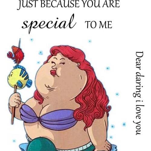 AZSG Plump Lady / Dear Daring Clear Stamps/Seals For DIY Scrapbooking/Card Making/Album Decorative Silicone Stamp Crafts