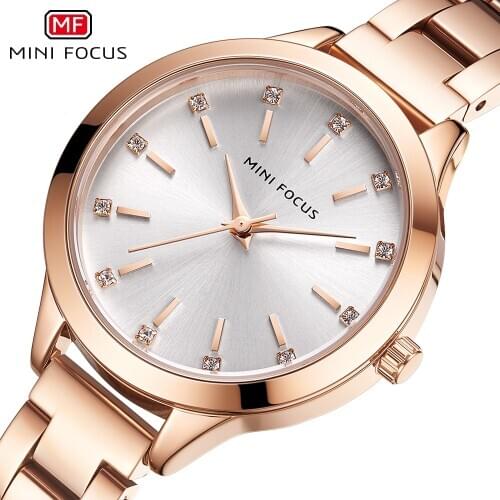 Mini Focus Romantic Rose Gold Bracelet Quartz Watch Lady Royal Business Rhinestone Wristwatch Waterproof Wholesale WatchesFemale