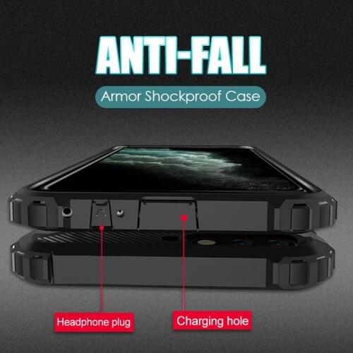 Luxury Armor Shockproof Bumper Case For iphone 11 Pro XS Max X XR 7 8 PLus 6 6s SE 2020 Full Cover PC Silicone Protective Cases