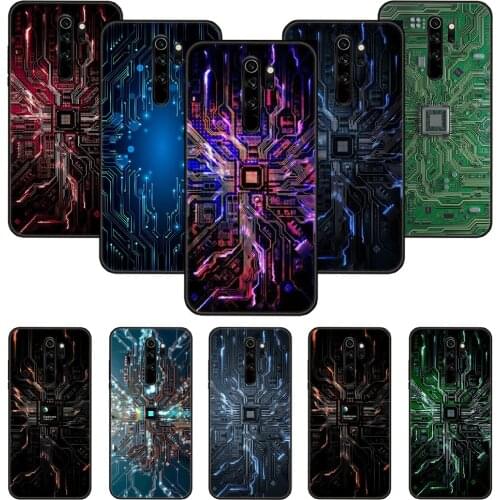 Phone Case For Xiaomi Redmi Note 8 8T 7 7A 9 9S 8A 4 5 Pro Black Cover Coque Fashion Back Trend Computer Motherboard board