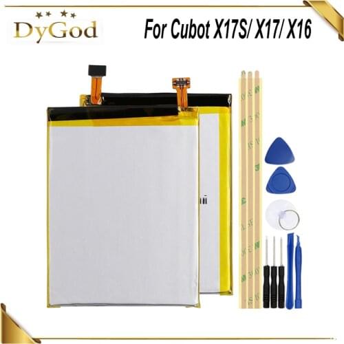 DyGod 2500mAh Battery for Cubot X16 X17S X17 High Quality mobile phone Battery With Tools