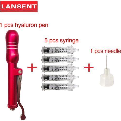 One Set Colorful Hyaluron Pen Syringe Converter Skin Care Tools Hyaluronic Serum Pen For Anti Wrinkle Skin Rejuvenation And Lips