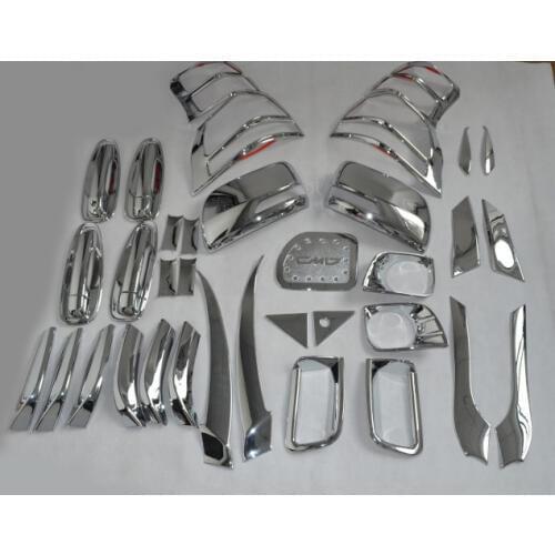 Chrome ABS External Accessories Covers Trim Full Kit Decor For toyota Prado FJ150 2010-2013