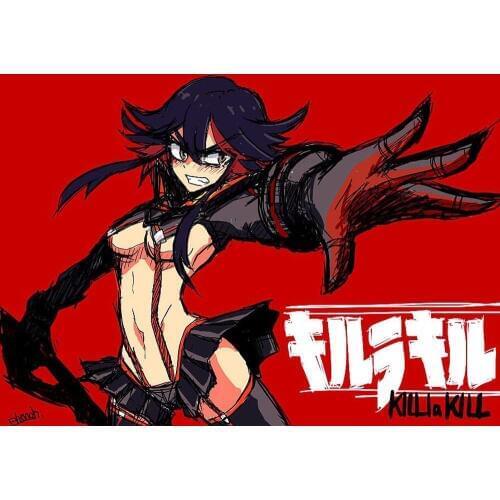 Kill La Kill Anime 2 Silk Fabric Wall Poster Art Decor Sticker Bright