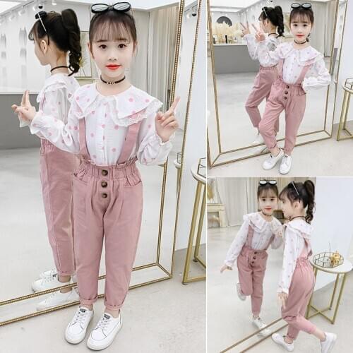 2021 Spring Autumn Girls Clothes Set Long Sleeve Sweater Shirt and Skirt 2 Piece Clothing Suit Outfits Kids Girls Clothing D570