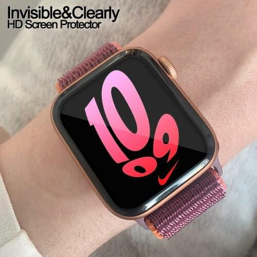 Screen Protector Not Tempered Glass for Apple Watch 3 2 38MM 42MM Clear Full Protective Film for iWatch 4 5 6 SE 40MM 44MM cover