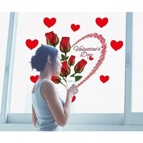 Sweetheart rose sticker wallpaper Household adornment With a romantic wall stickers wonderful 50x50cm