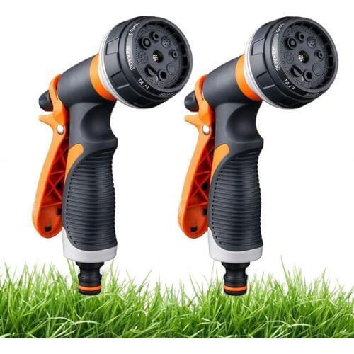 2 Pack Garden Hose Nozzle, 8 Adjustable Hose - High Pressure Hand Sprayer for Watering Lawn, Car Washing, Pet Bathing, Sidewalk
