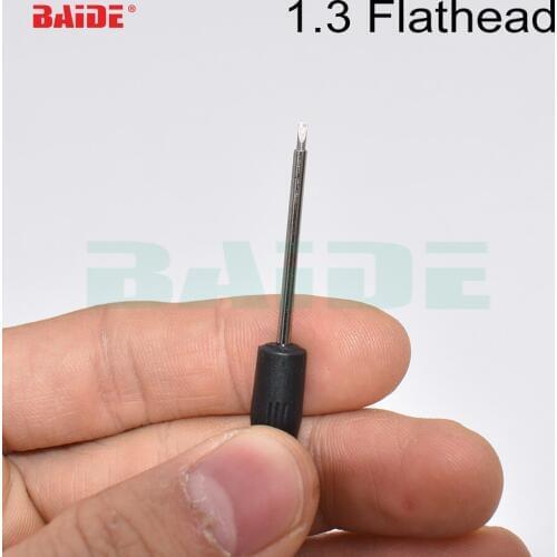 Anti Slip1.3mm Flathead Slotted Screwdriver Bits Single Side Mini Screwdriver Tools New 1000pcs/lot