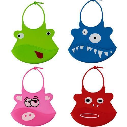 Baby Organic Silicone Cute Baby Bibs Kid Infant Slabber Baby Baby Bibs Soft Silicone Bib Waterproof Saliva Dripping Bavoir