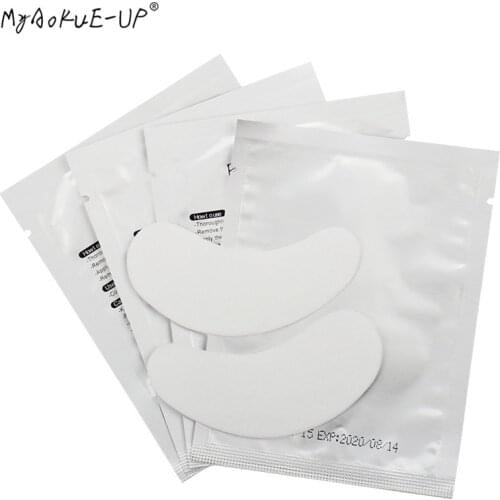 Eyelash Patches Tips Sticker Lint Free Under Gel Eye Pads 100pairs/lot Eyelash Extension Grafted Lashes Makeup Tools
