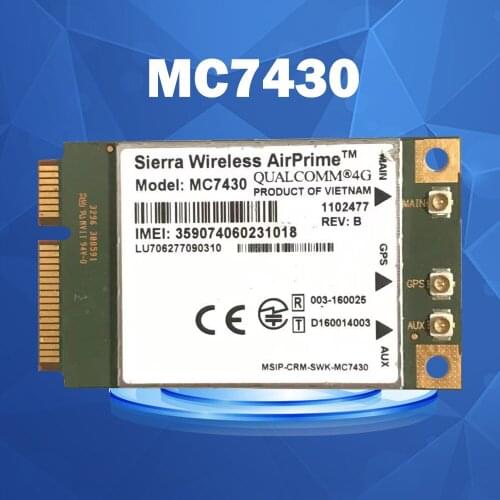 MC7430 4G Module FDD-TDD LTE CAT6 HSPA+ GNSS WWAN Card USB 3.0 MBIM interface PCIe mini 4G Card