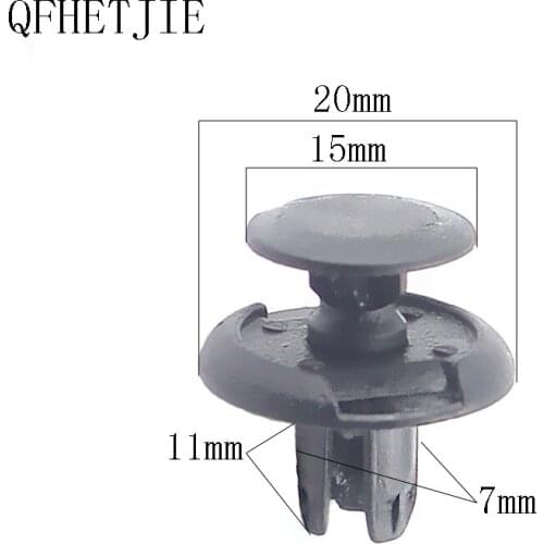 QFHETJIE 50Pcs QF-119 Auto Vehicle Car Bumper Clips Retainer Fastener Rivet Door Panel Fender Liner Universal Hot Selling