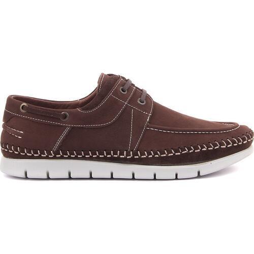 Sail Lakers-Brown Suede Nubuck Men Casual Shoes