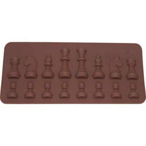 Silicone Molds Cube Tray 3D International Chess Form Pastry Chocolate Sugar Soap Fondant Kitchen Baking Cake Decorating Tools