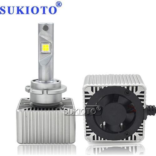 SUKIOTO EMC Canbus D1S led Bulb D2S D3S D4S D5S LED Projector Bulb Original Size D1S 6000K Car Headlight lamp Styling Accessory