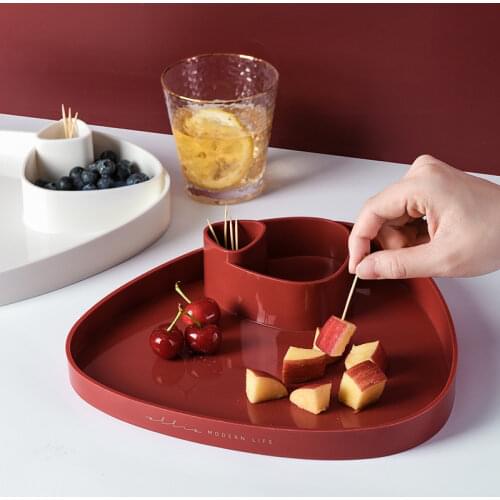 Nordic Style Fruit Plate Home Living Room Modern Creative Dried Fruit Snack Plate Ins Popular Sweets Snack Storage Tray