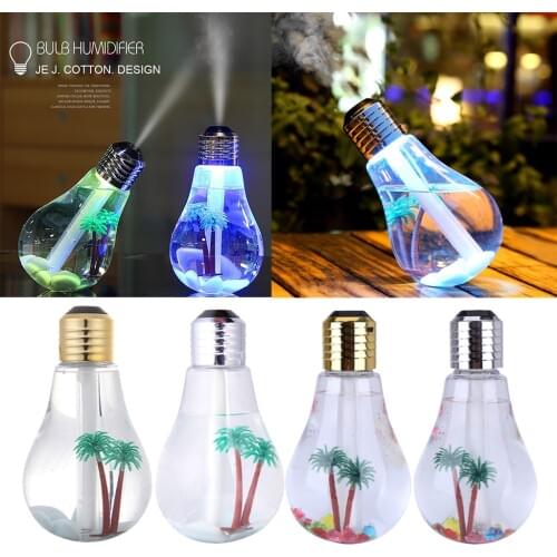 Home Office Air Humidifier LED 7 Color Changing Light Blubs Bedroom Decor Room Decor Diffuser Usb Humidifer Lamp Cool Lamps