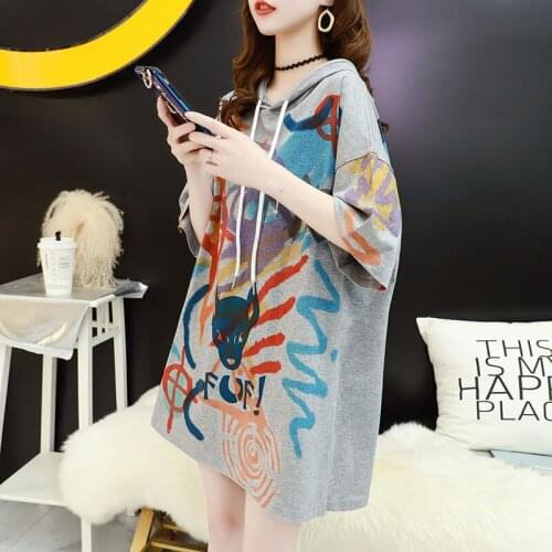 2021 Fashion Spring Summer Embroidery Oversized Cotton T Shirt Women Streetwear Print Harajuku Tops Loose Tees Casual Tshirt 060