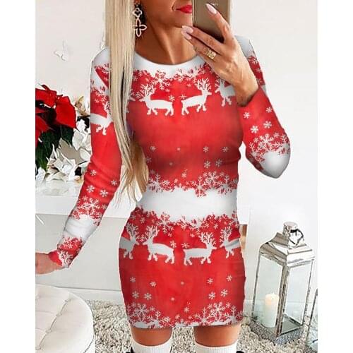 2020 Women Sexy Floral Bodycon Mini Dress Long Sleeve Vintage Trending dresses Woman Party Night Outfits