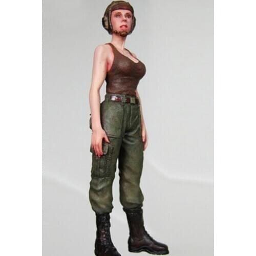 1/20 85mm ancient fantasy woman warrior stand Resin figure Model kits Miniature gk Unassembly Unpainted