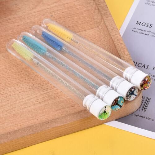 1pc Plastic Mascara Random Tree branches Eyelash Brush Eyebrow DustProof Tube Reusable Eyebrow Brush