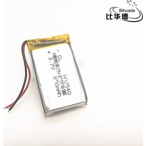 10pcs/lot 3.7V,850mAH 802540 PLIB (polymer lithium ion / Li-ion battery ) for Smart watch,GPS,mp3,mp4,cell phone,speaker