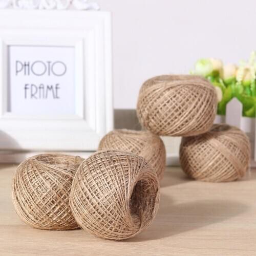100m/Roll DIY Labels Hemp Rope Craft Gift Packing Home Wedding Gardening Decor Hang Rope Crafts Gift DIY Packing Supplies