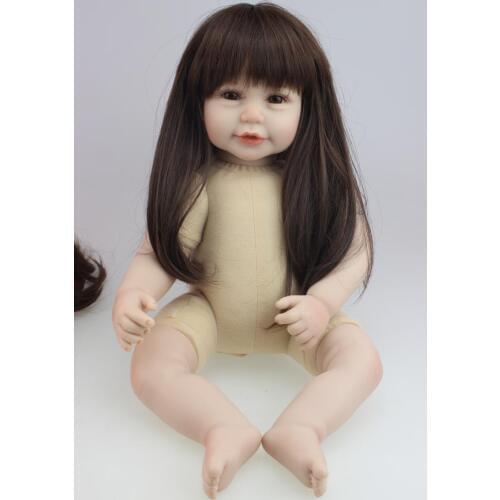 20'' Fashion 20 Inch Soft Silicone Vinyl Realistic Babies Reborn naked Dolls Lifelike Christmas nude doll toys Gifts For girls
