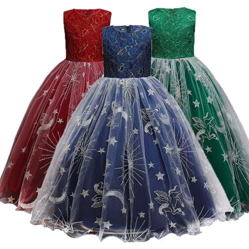 2021 Children Dress Long Sleeveless Formal Dresses For Girls Birthday Evening Dresses Wedding Party Dress Vestidos 5-14 Age