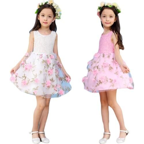 2019 Vestido Infantil Lace Girl Dress Children Bridesmaid Toddler Elegant Wedding Bridal Kids Ceremonies Party Wear Girls 3-10y
