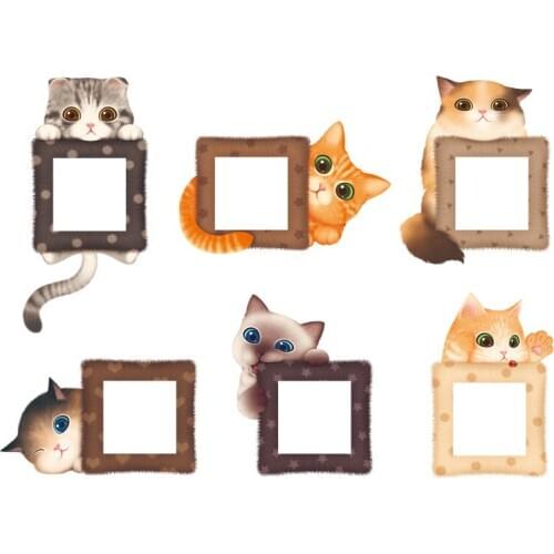 2021 Lovely Cats Socket Switch Panel Sticker Decal Home Decorative poster for Children Room Nursery Dorm kindergarten