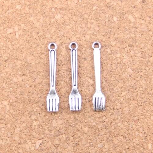 280pcs Charms kitchen fork 15x5mm Antique Pendants,Vintage Tibetan Silver Jewelry,DIY for bracelet necklace