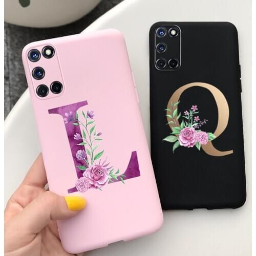 For Oppo A52 A72 A92 Case Cute Letters Cover Case For Oppo A72 A52 A 52 A72 A92 OppoA72 OppoA52 Soft Silicone Phone Cases Bumper