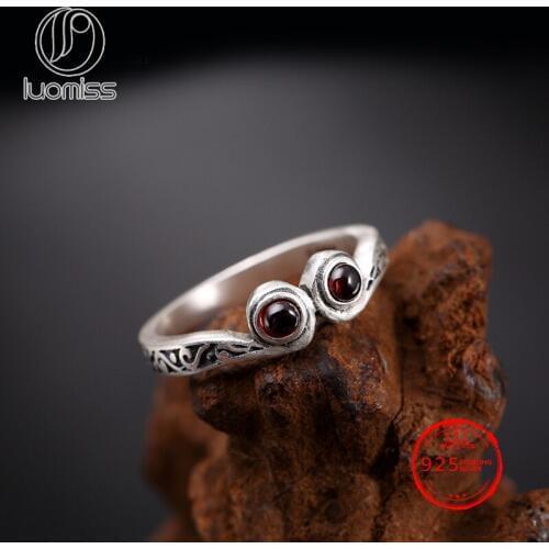 Classic Sun Wukong Garnet 925 Sterling Silver Ring Wedding & Engagement Jewelry Love Forever No Fade