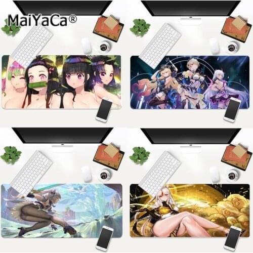 Keqing genshi impact sexy girl MousePads Computer Laptop Anime Mouse Mat Animation XL Large Gamer Keyboard PC Desk Mat pad Mouse
