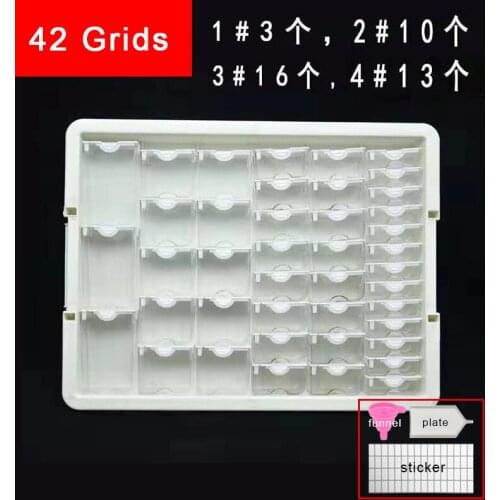 Square Drill Containers for Diamond Painting Mosaic Tool Accessories Plaid Jewelry Diamond Embroidery Transparent Storage Box
