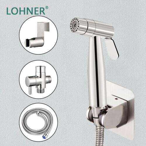 Lohner 2020 Handheld Bidets Sprayer Dual Set High Pressure Washer Portable Duchas Vaginales Shower Vaginal Toilet Accessoire