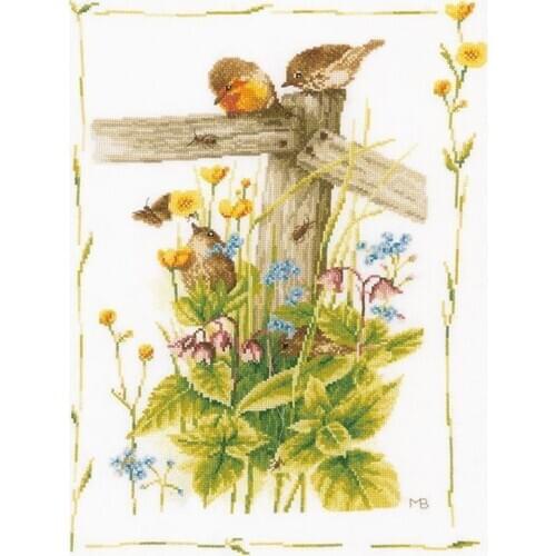 Top Manufacturer Embroidery Cozy Garden Corner Funny Cross Stitch for Sale with 100% Cotton Floss & Free Shipping for Wall Decor
