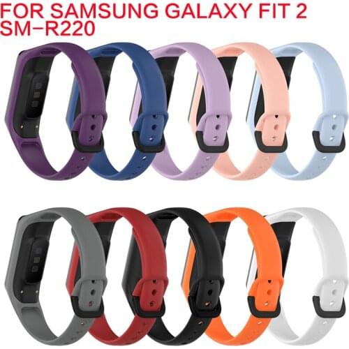 Soft Silicone Sport Band Straps For Samsung Galaxy Fit 2 SM-R220 Bracelet Replacement Watchband For Samsung Galaxy Fit2 Correa